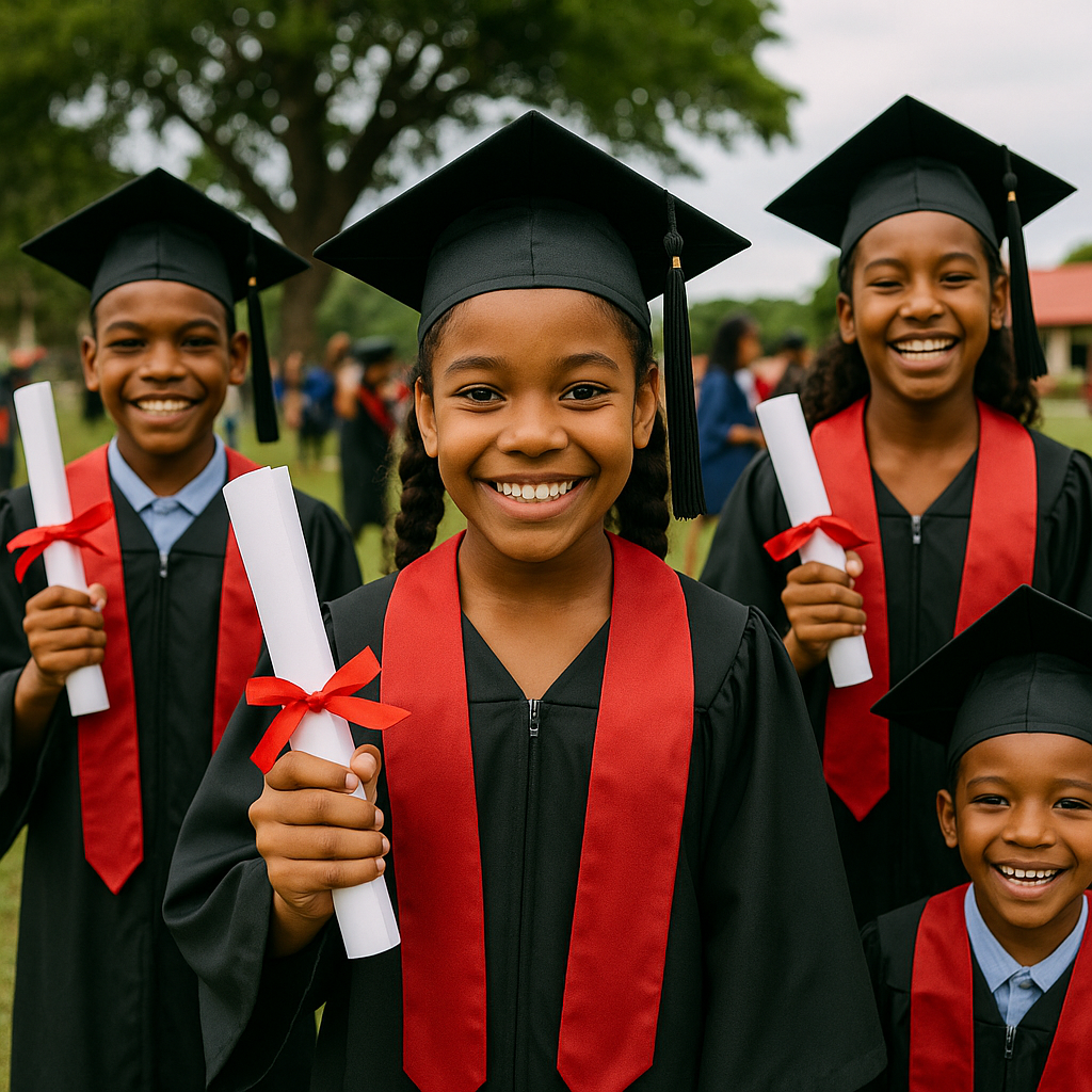 Children graduating from programs