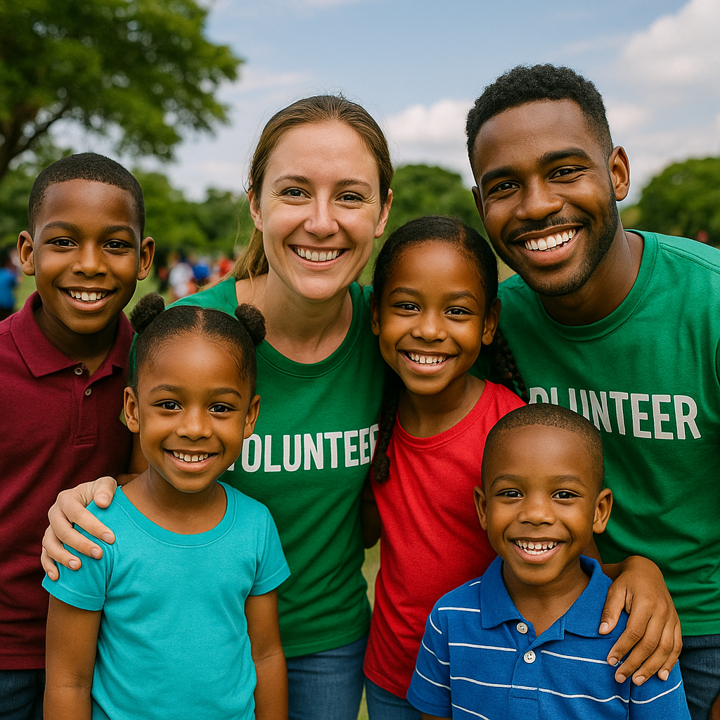 HOPE for KIDS volunteers with children